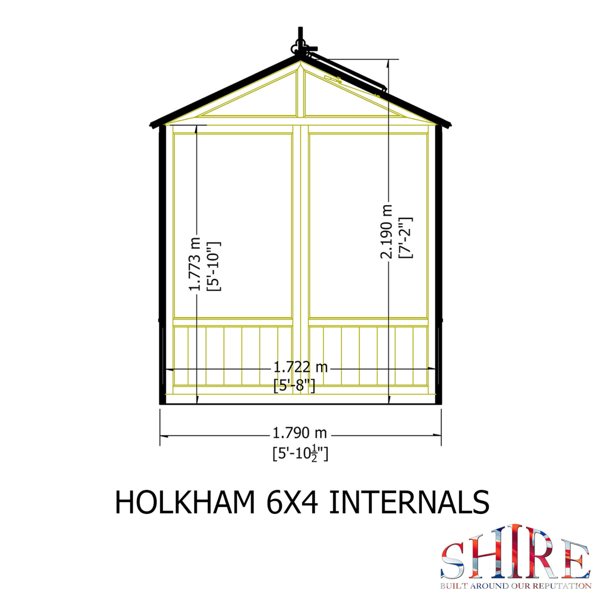 Shire Holkham 6x4 Wooden Greenhouse