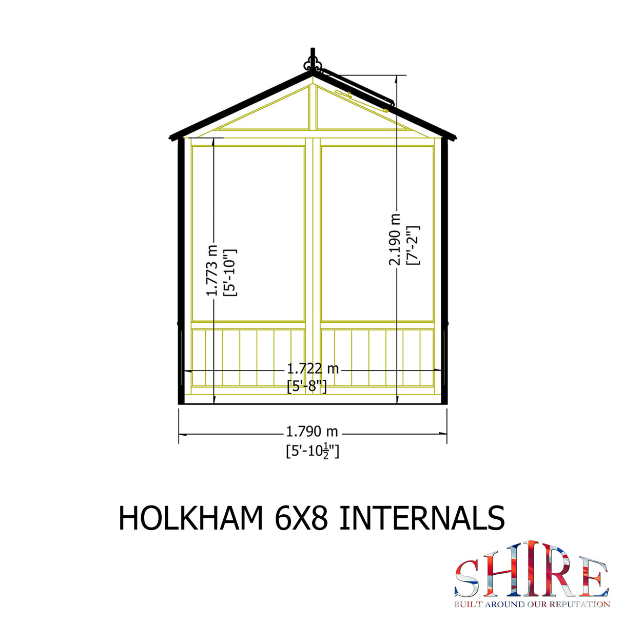 Shire Holkham 6x8 Wooden Greenhouse