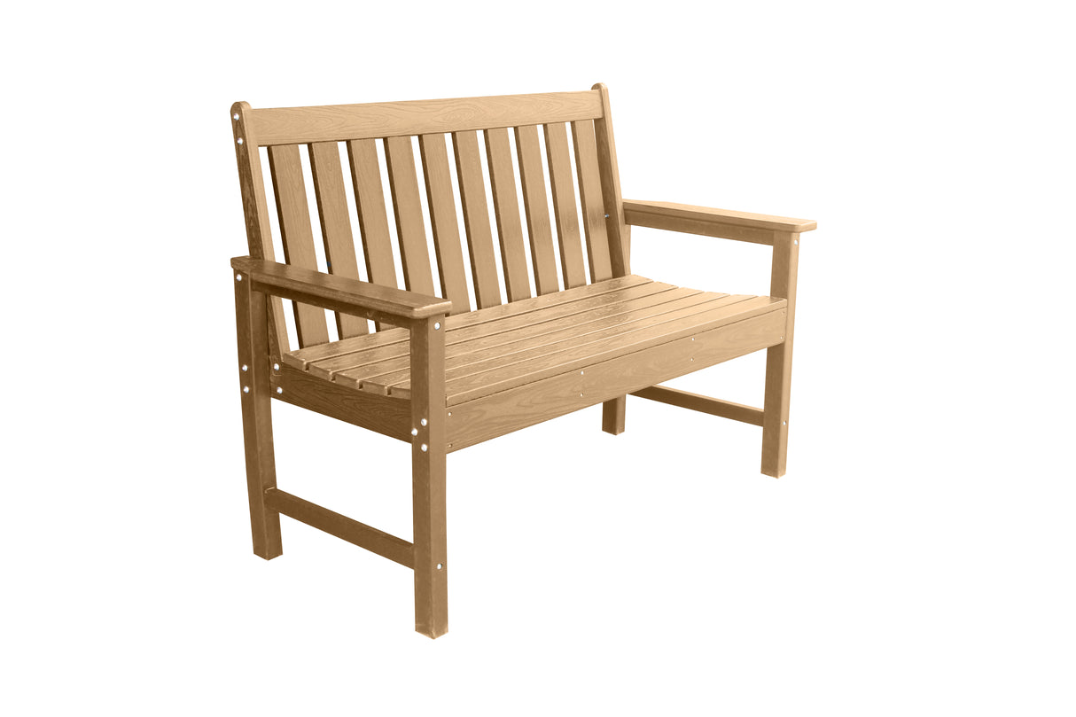 Vienna Wood Effect 2 Seat Bench - Teak