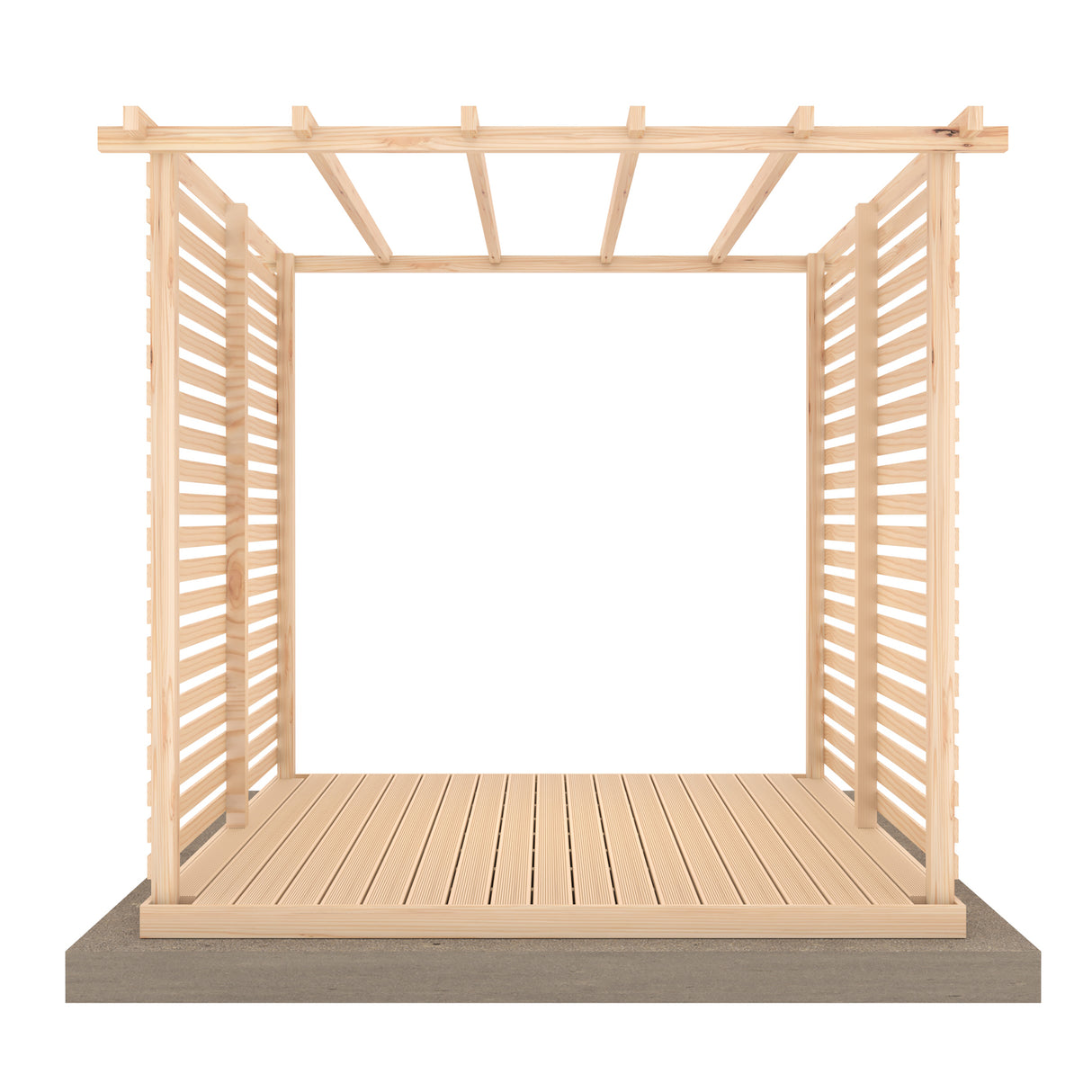 Shire 8x8 Ivy Pergola Kit with Sides and Decking