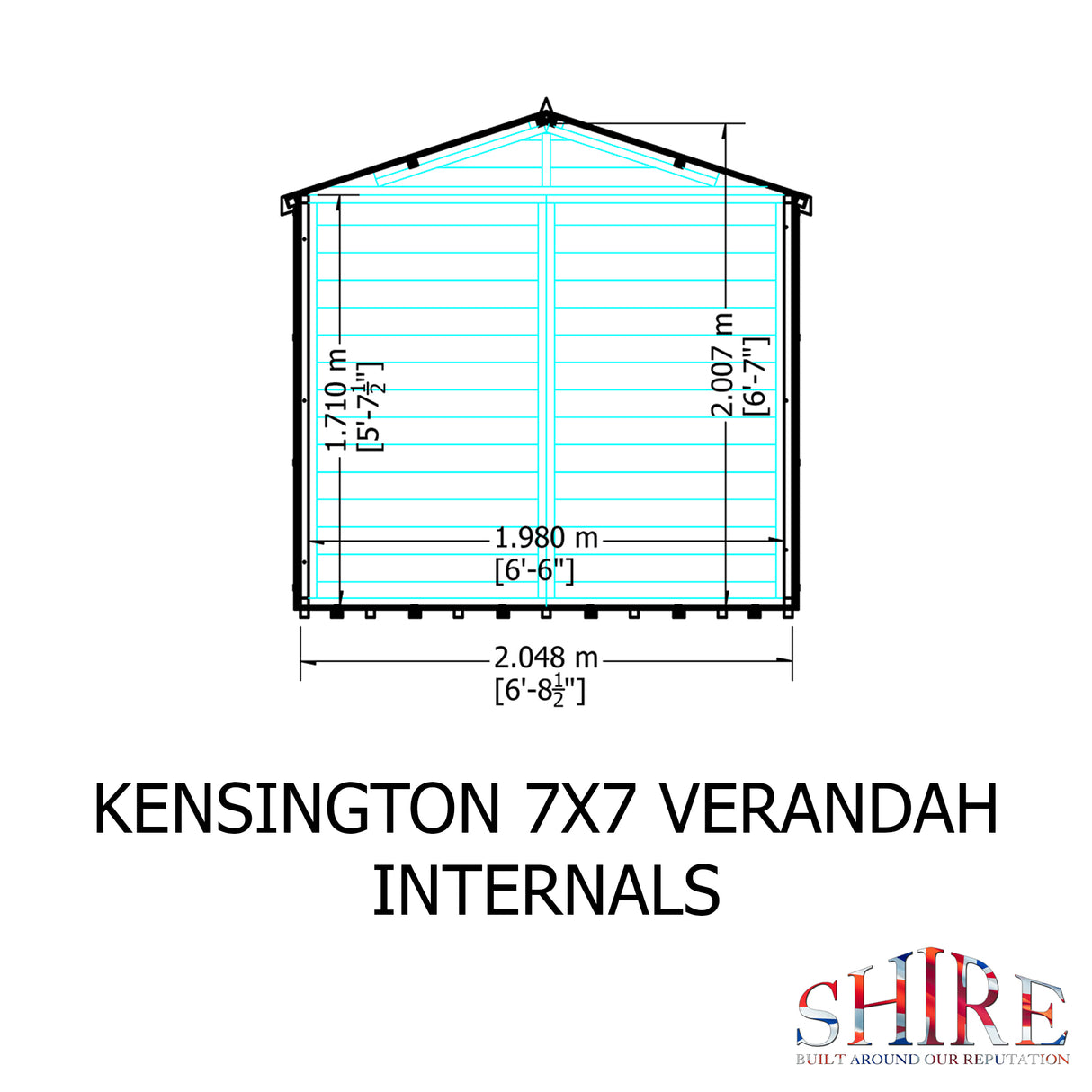 Shire Kensington 7x7 Summerhouse with Verandah