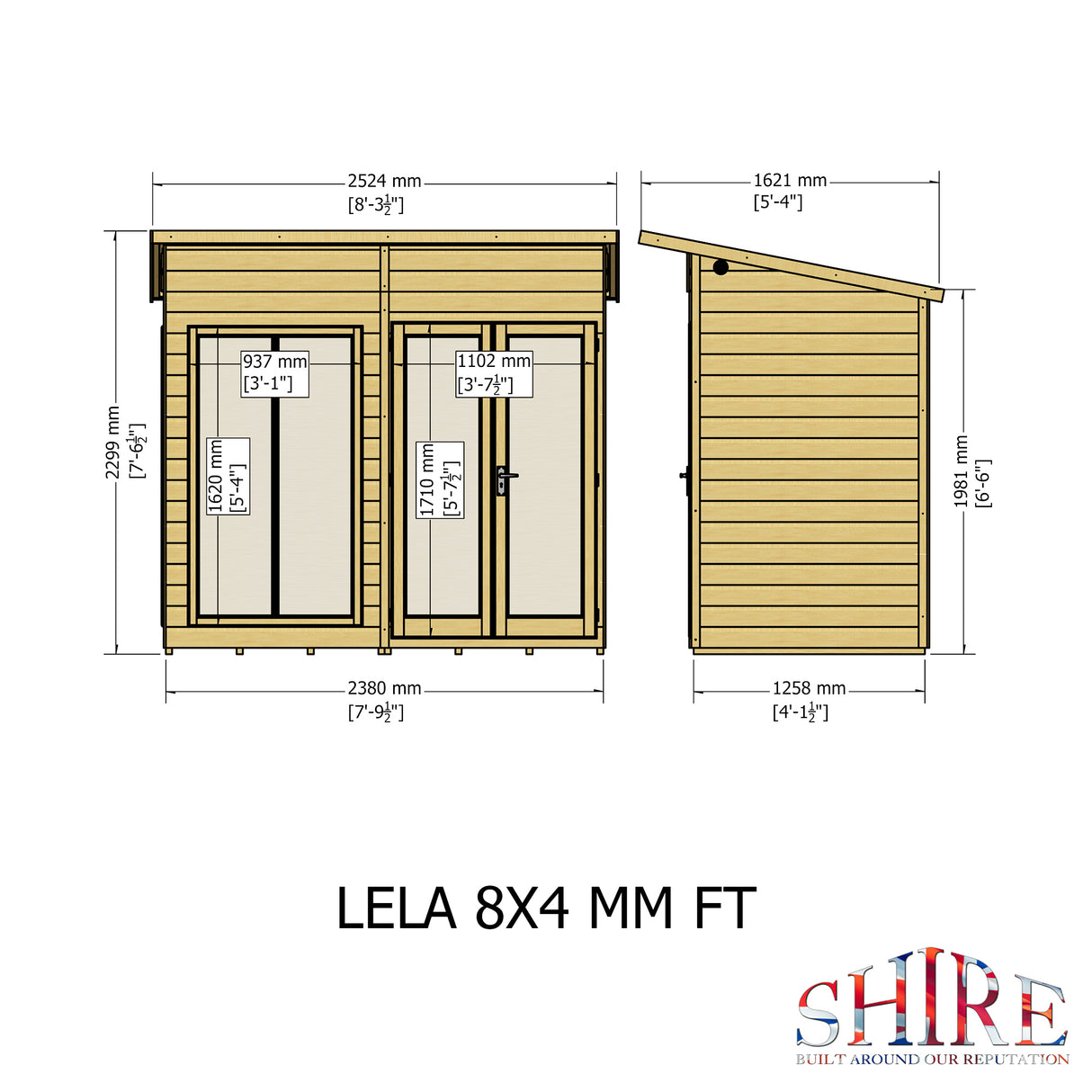 Shire Lela 8x4 Summerhouse
