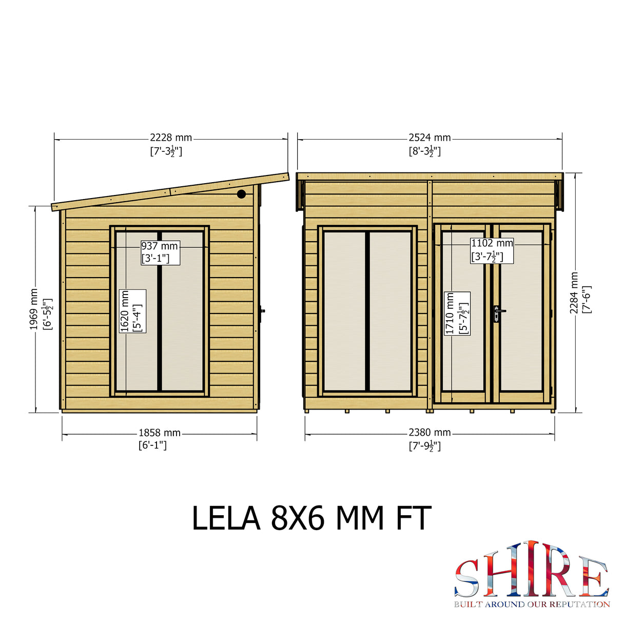 Shire Lela 8 x 6 ft Summerhouse