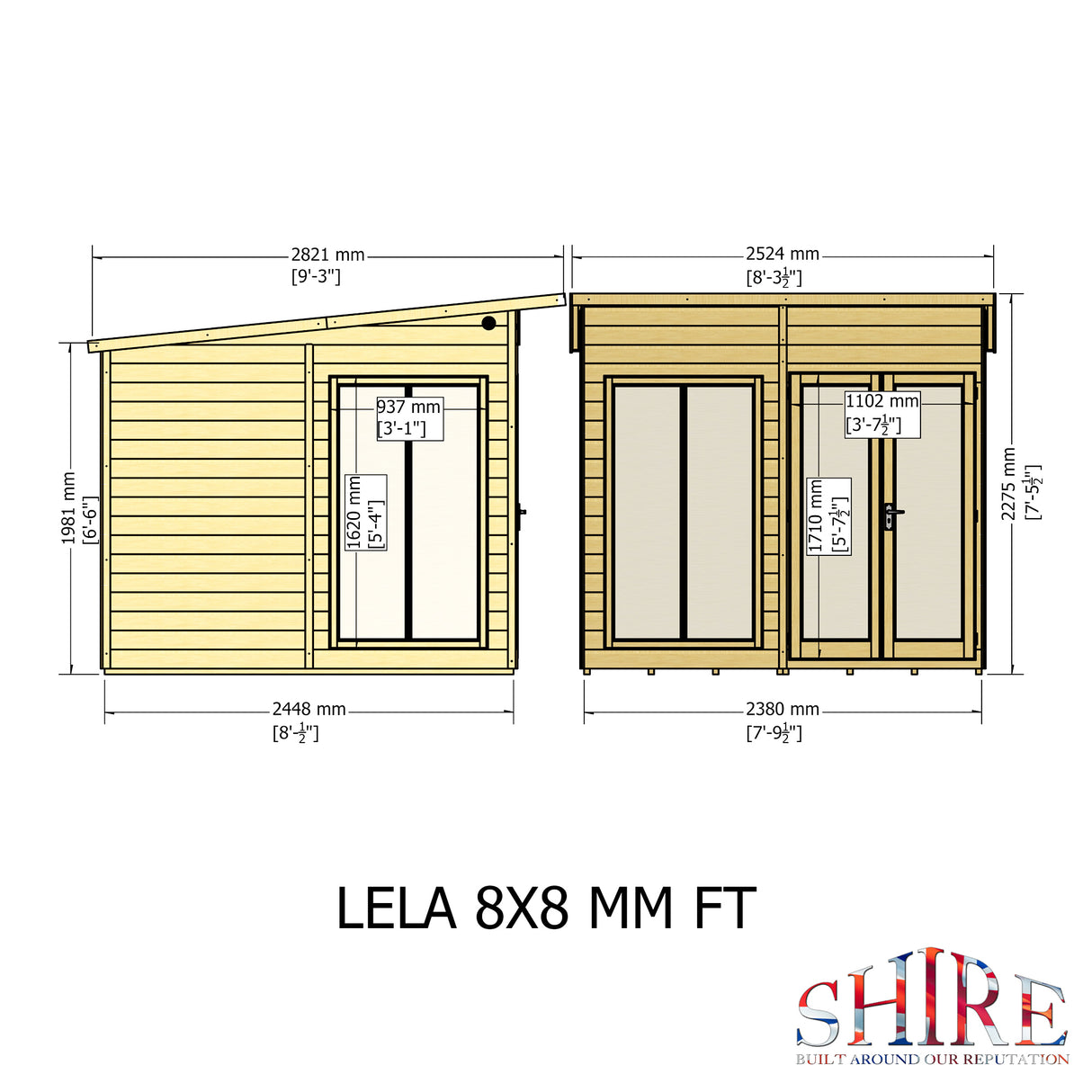 Shire Lela 8x8 Summerhouse