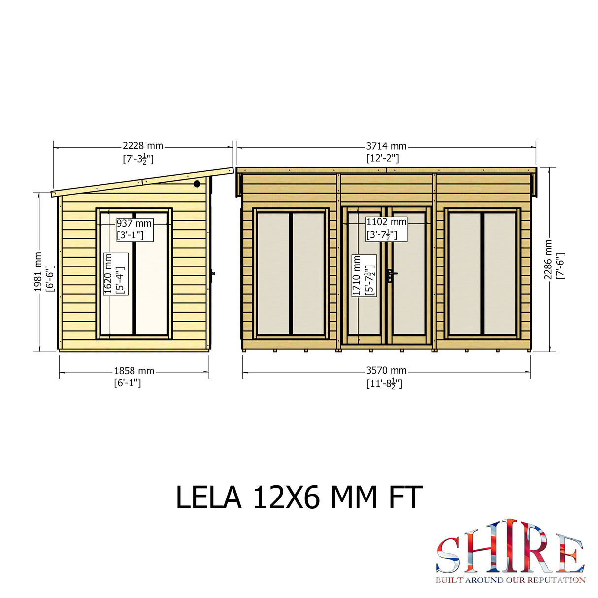 Shire Lela 12x6 Summerhouse