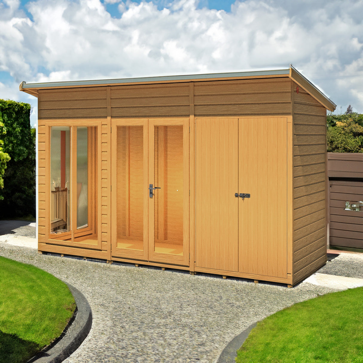 Shire Lela 12x4 Summerhouse with Storage Shed