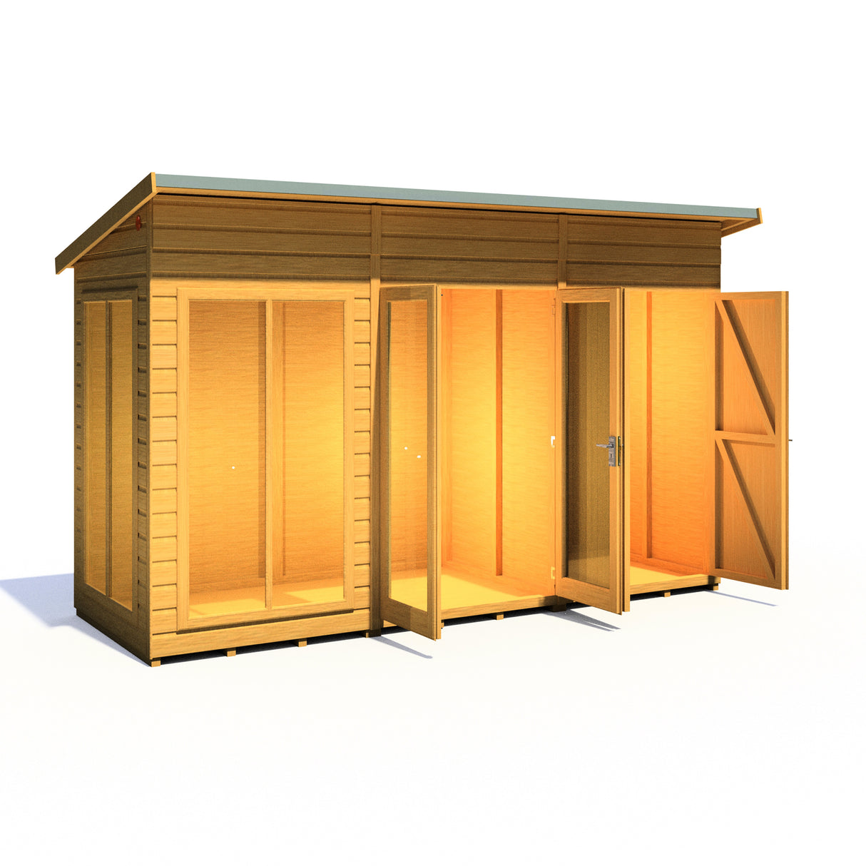 Shire Lela 12x4 Summerhouse with Storage Shed