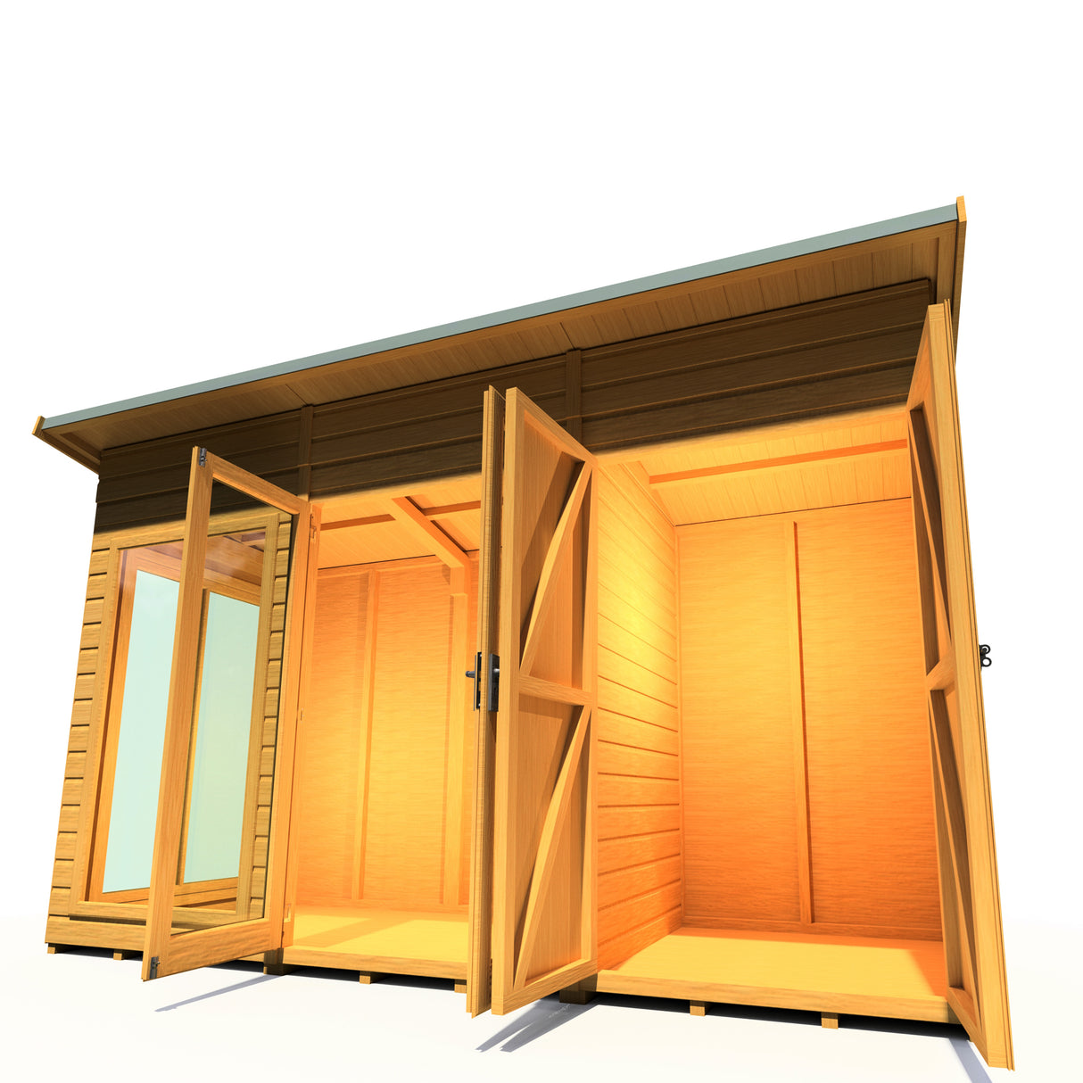 Shire Lela 12x4 Summerhouse with Storage Shed
