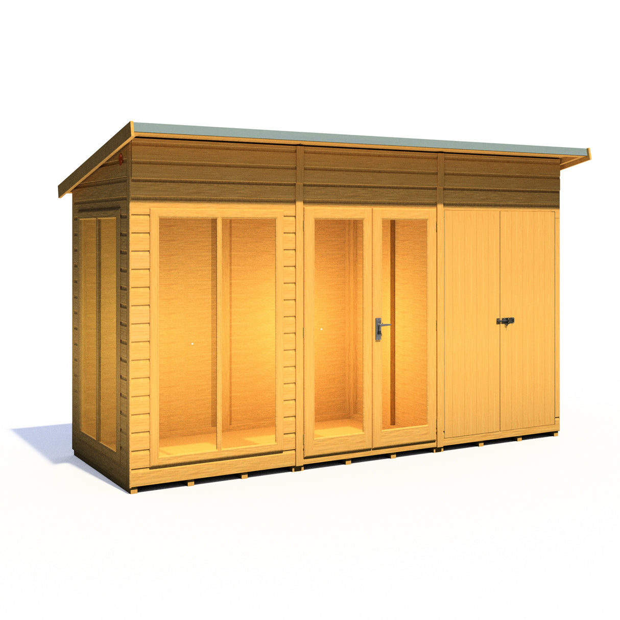 Shire Lela 12x4 Summerhouse with Storage Shed