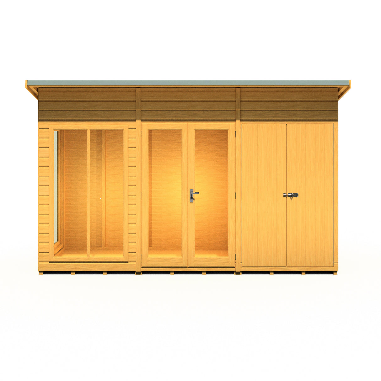 Shire Lela 12x4 Summerhouse with Storage Shed