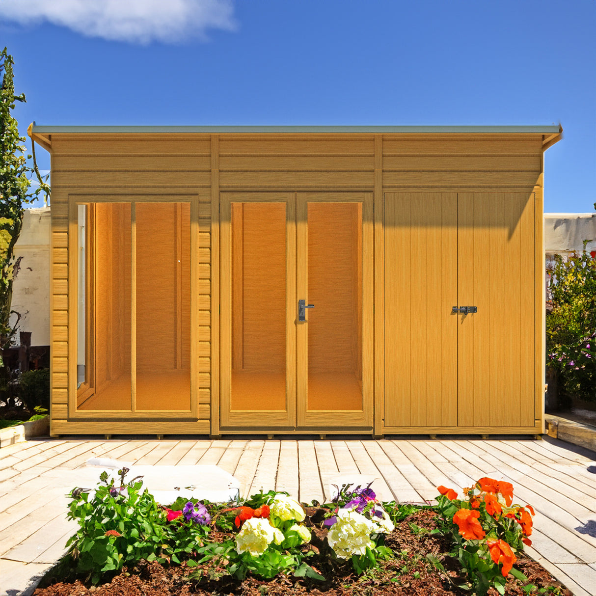Shire Lela 12x6 Summerhouse with Storage Shed