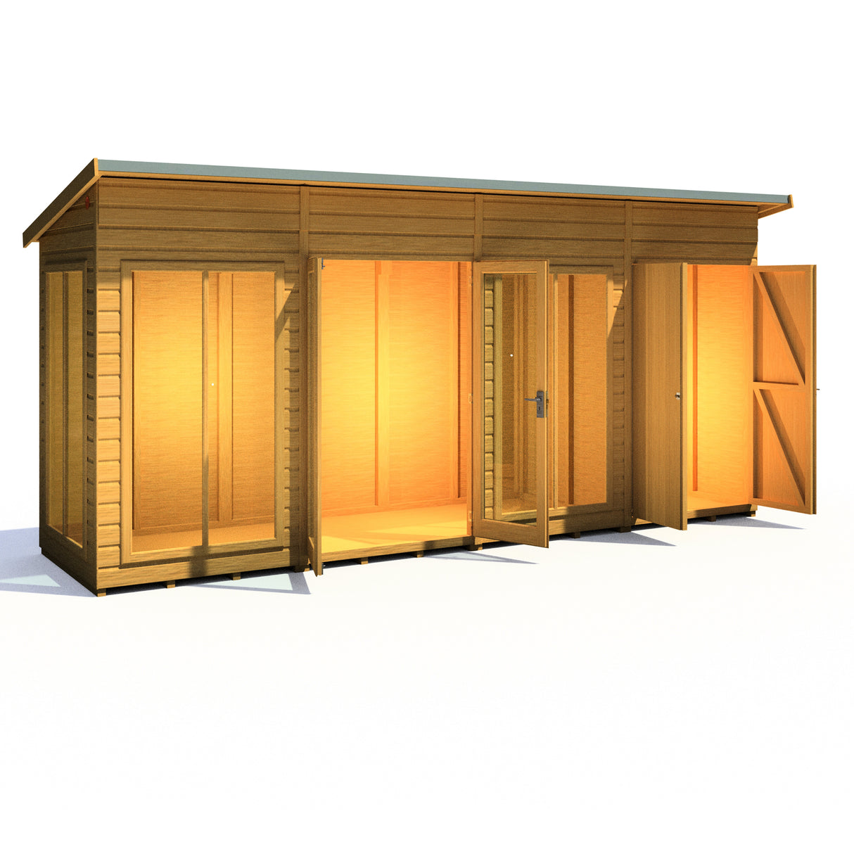 Shire Lela 16x4 Summerhouse with Storage Shed