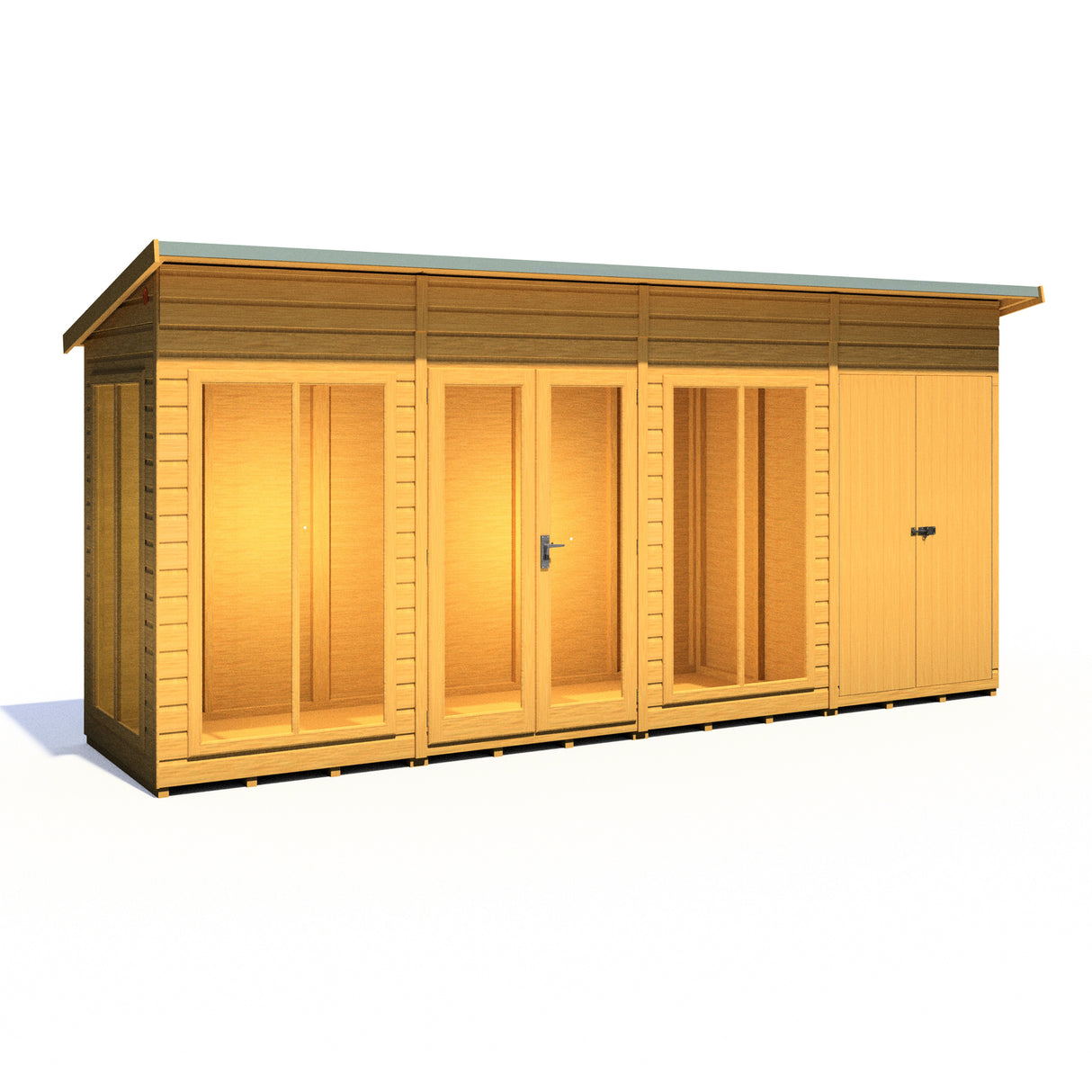 Shire Lela 16x4 Summerhouse with Storage Shed