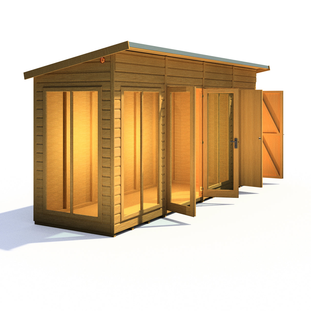 Shire Lela 16x4 Summerhouse with Storage Shed
