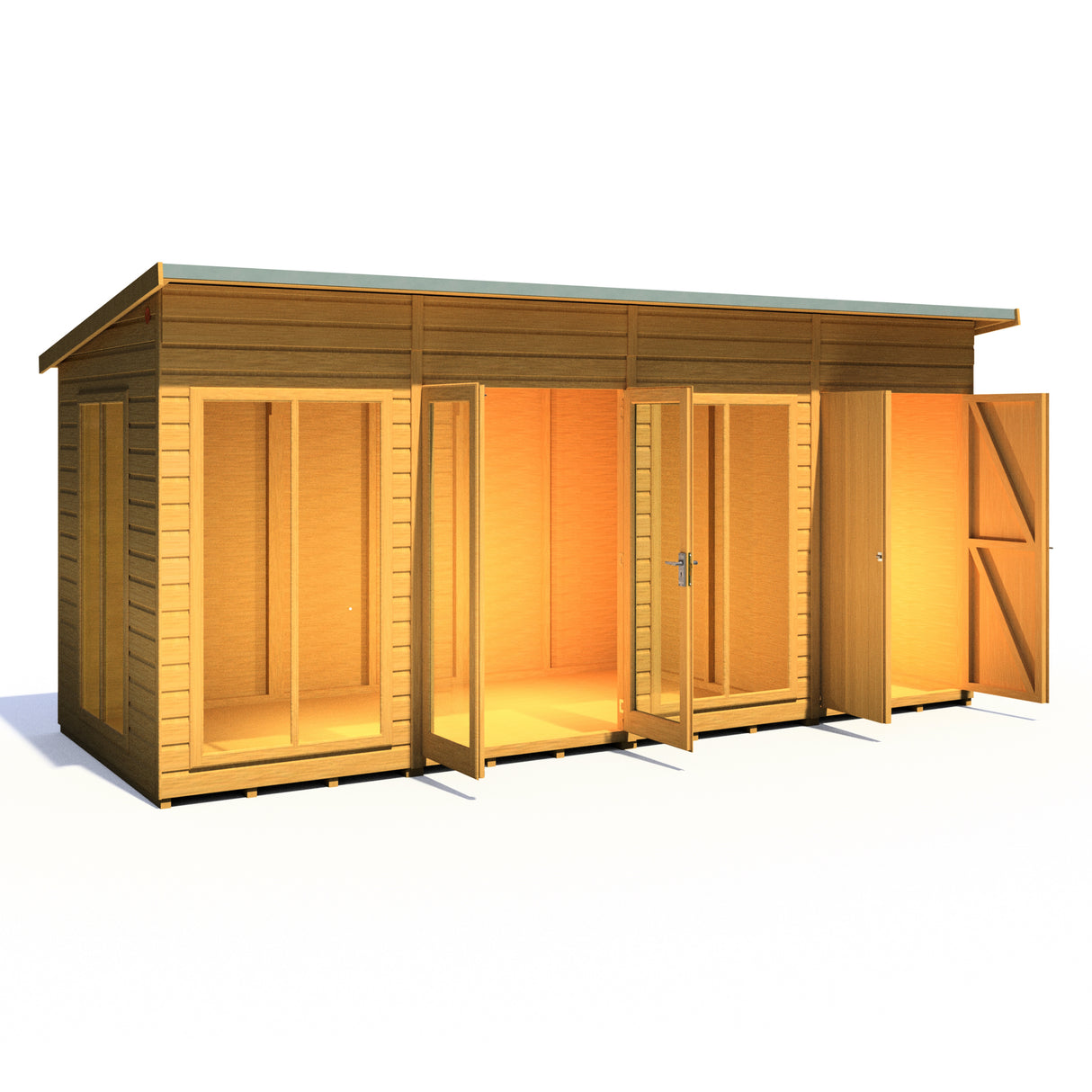 Shire Lela 16x6 Summerhouse with Storage Shed