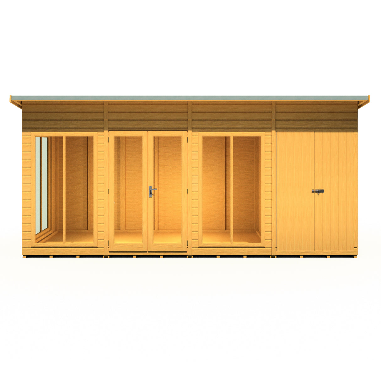 Shire Lela 16x6 Summerhouse with Storage Shed