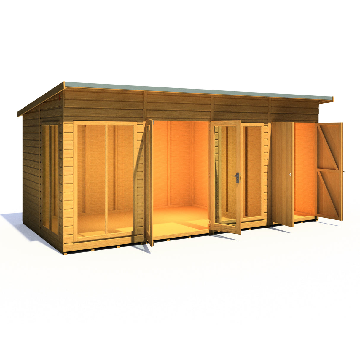 Shire Lela 16x8 Summerhouse with Storage Shed