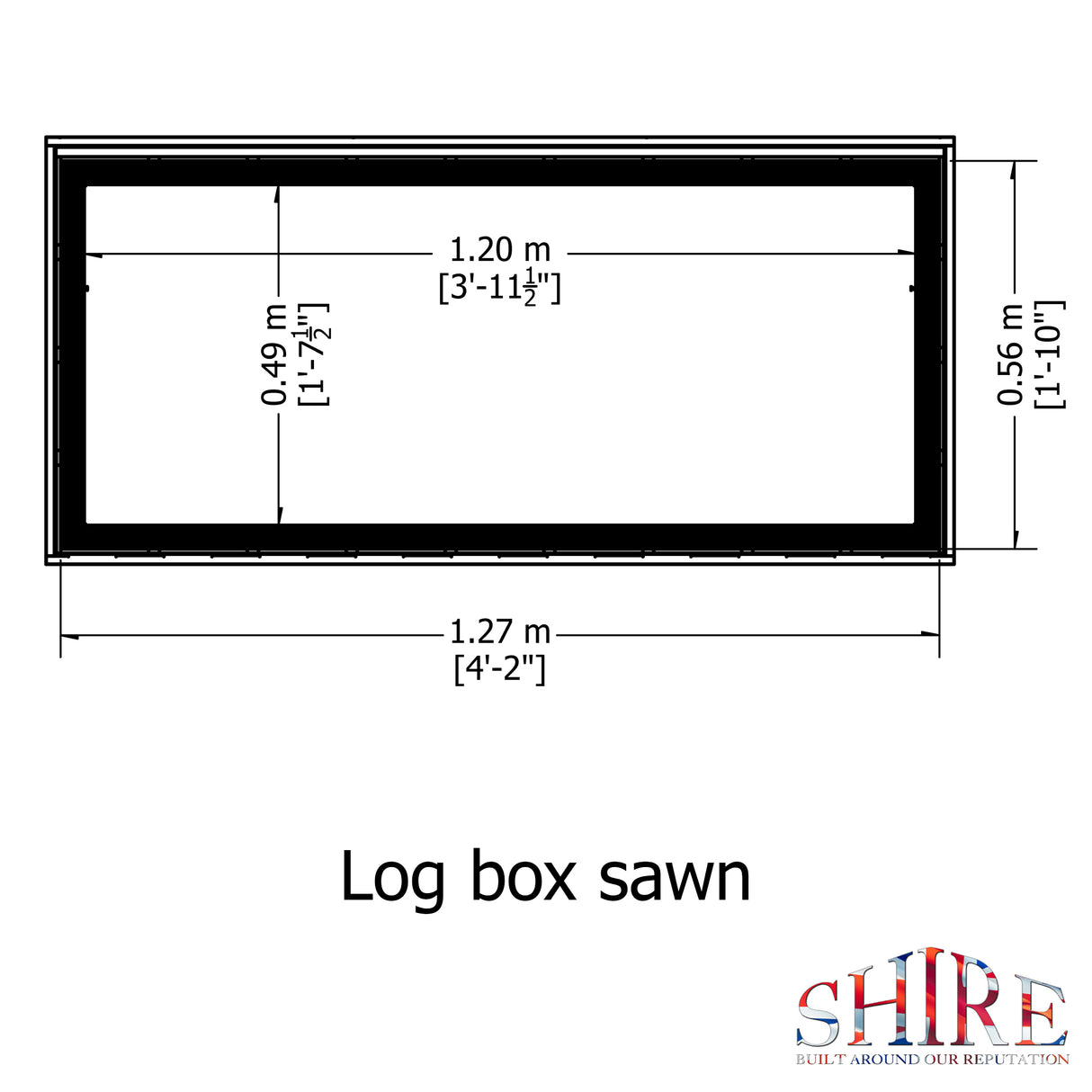 Shire Log Box Sawn Pressure Treated