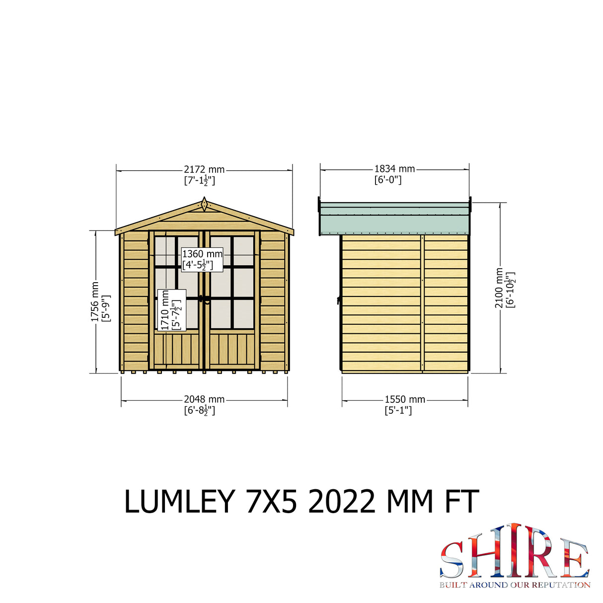 Shire Lumley 7x5 Summerhouse