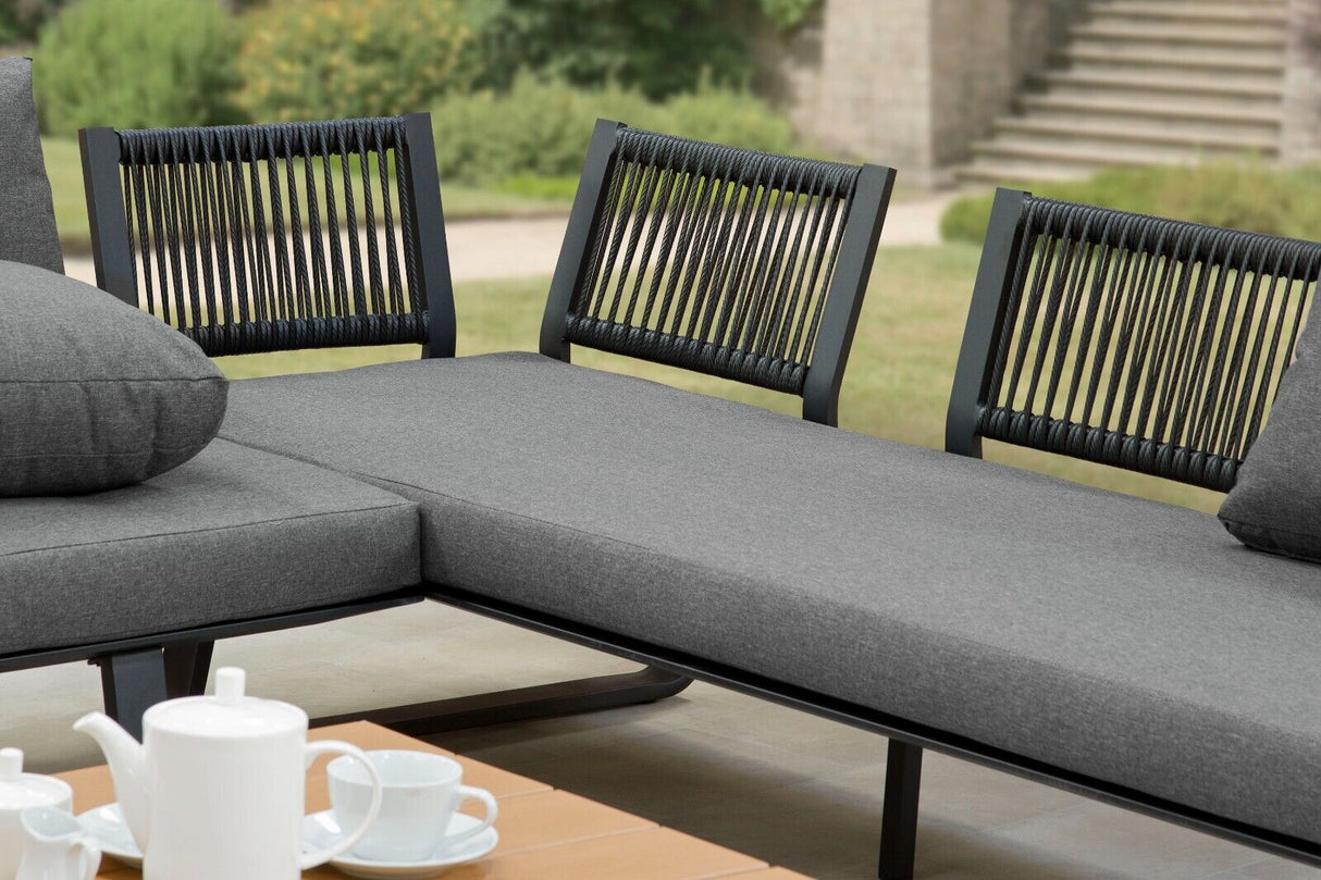 Cargo Aluminium L Shape Garden Furniture Lounge Set