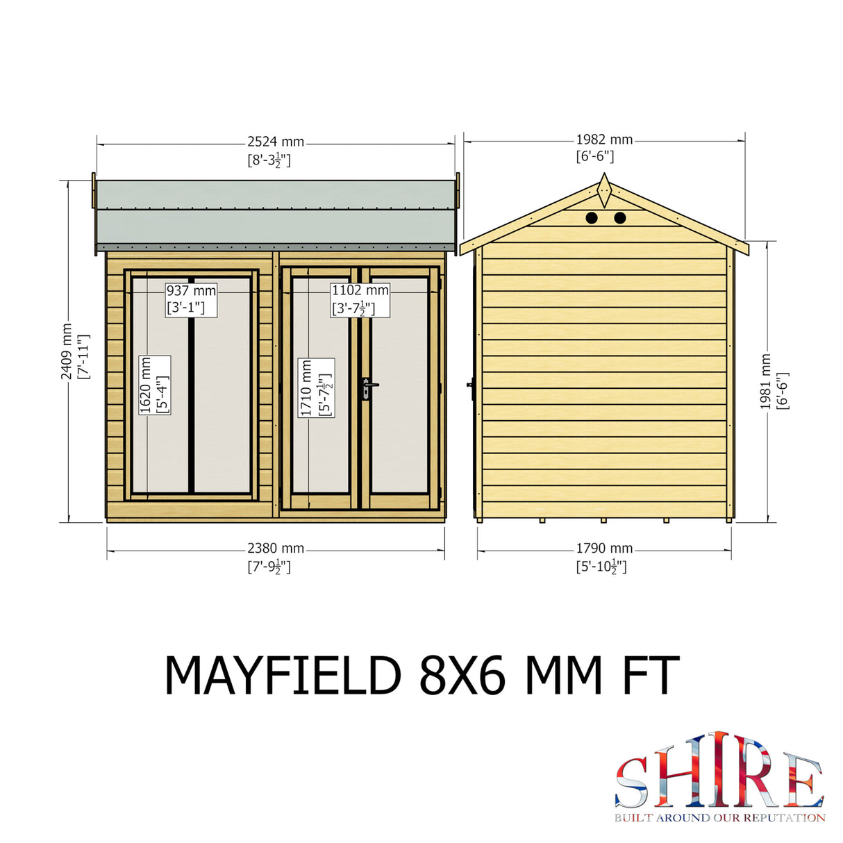 Shire Mayfield 8x6 Summerhouse