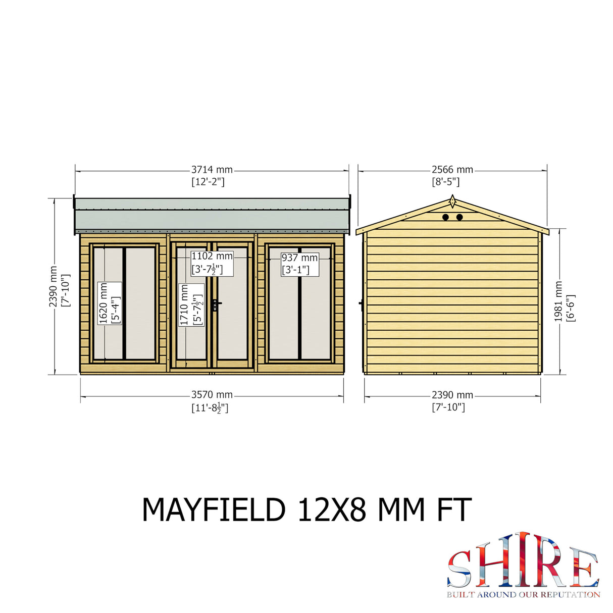 Shire Mayfield 12x8 Summerhouse