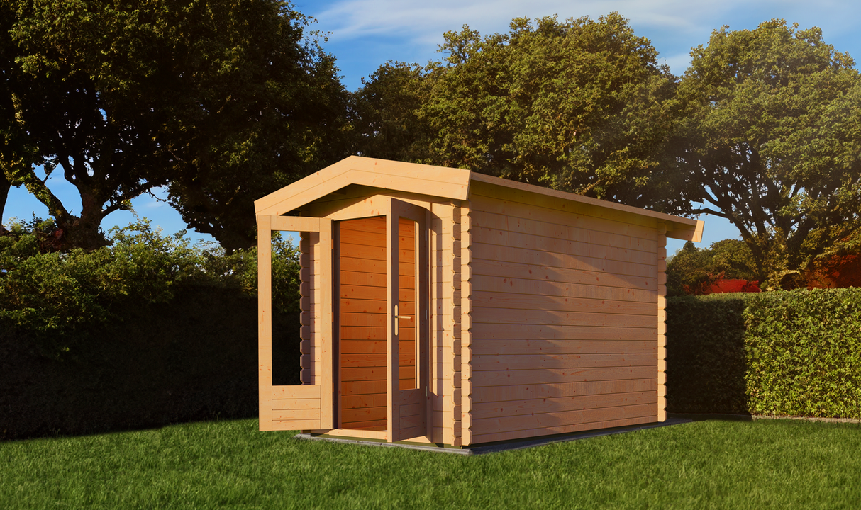 3x2m Log Cabin with Apex Roof