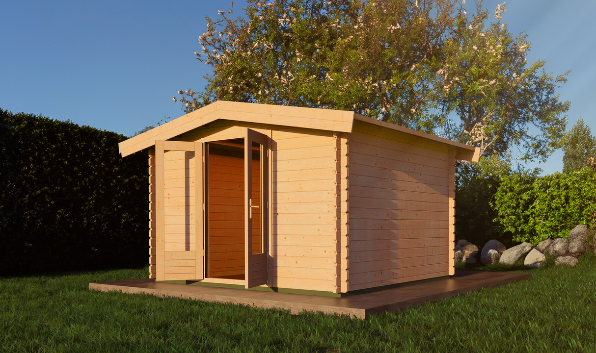 3x3.5m Log Cabin with Apex Roof