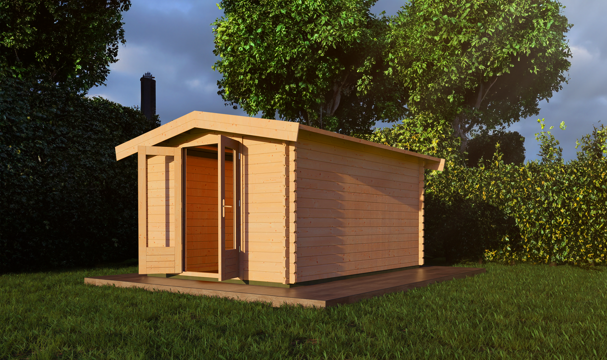 4x3m Log Cabin with Apex Roof