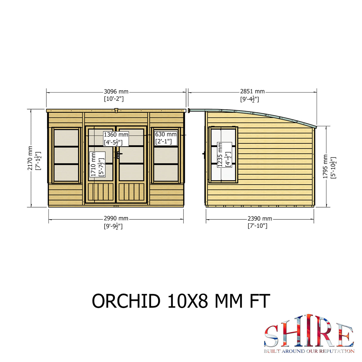 Shire Orchid 10x8 Summerhouse