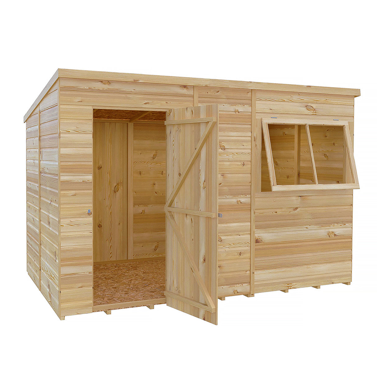 Pent 10 ft x 6 ft Shiplap Shed