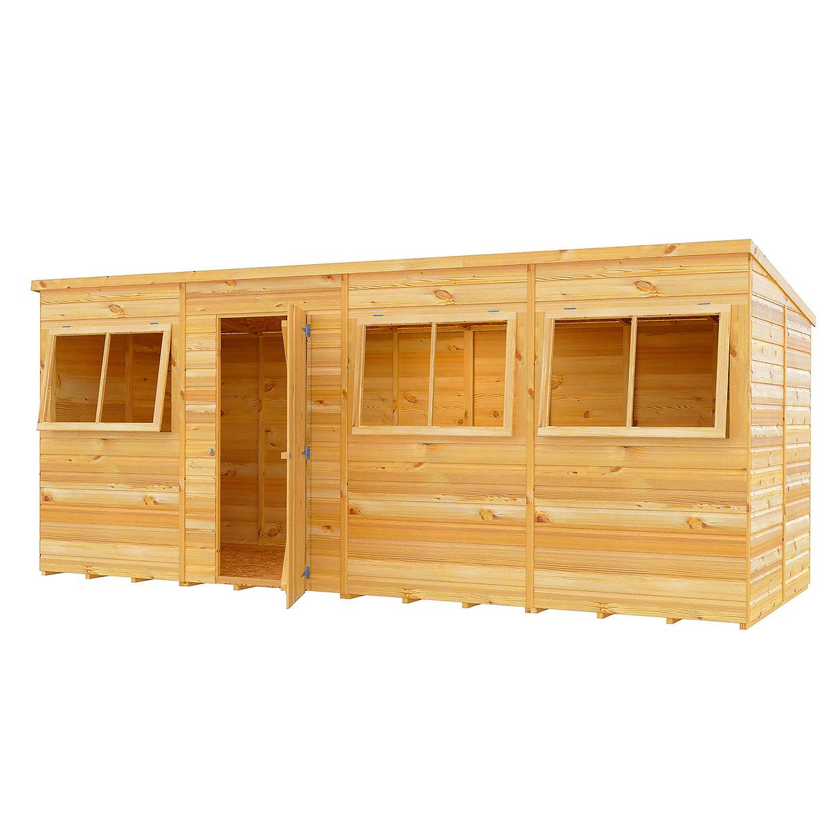 Pent 16 ft x 6 ft Shiplap Shed