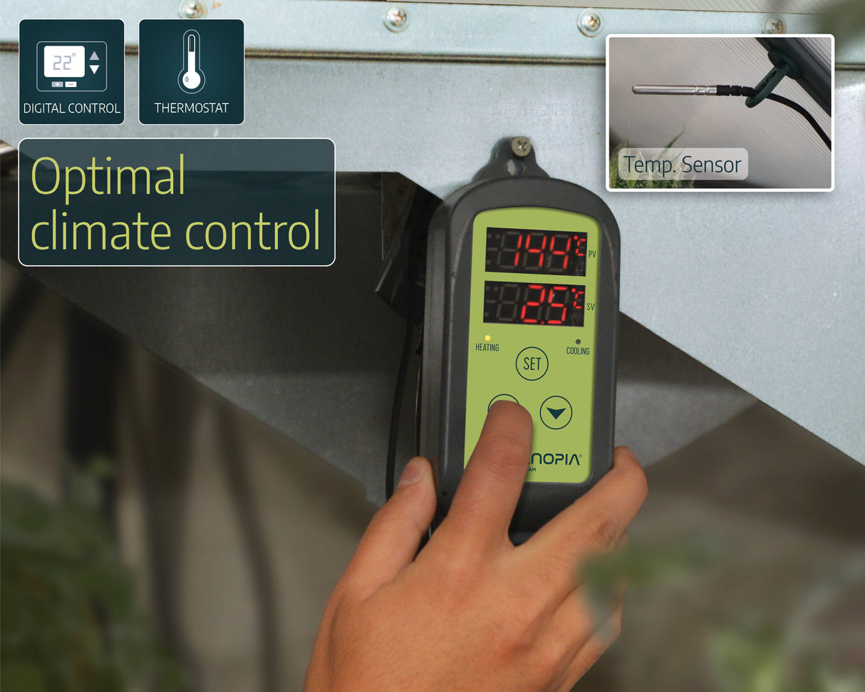 Portable Splash Resistant Greenhouse Fan Heater 2400W UK