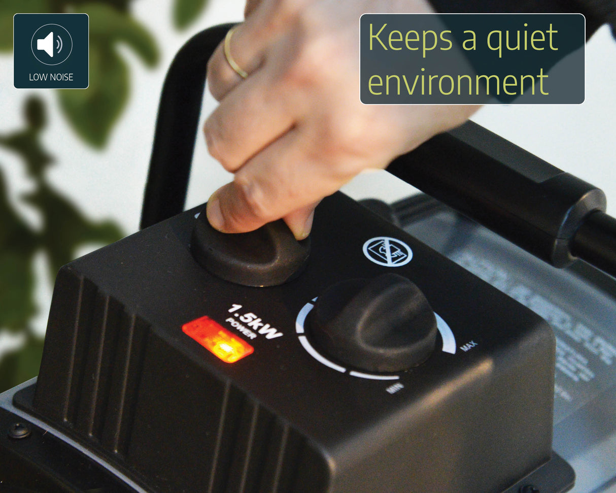 Portable Splash Resistant Greenhouse Fan Heater 2400W UK