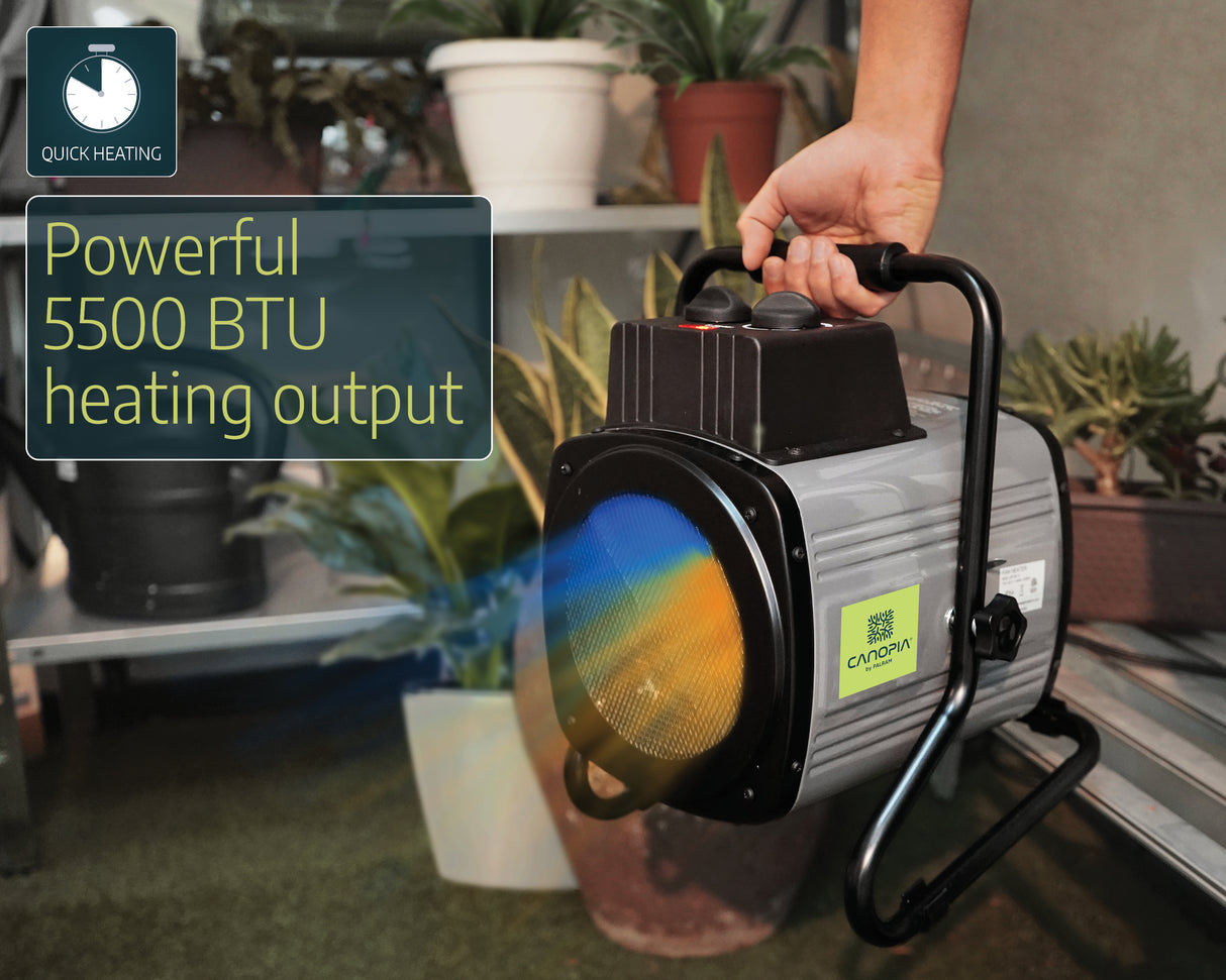 Portable Splash Resistant Greenhouse Fan Heater 2400W UK
