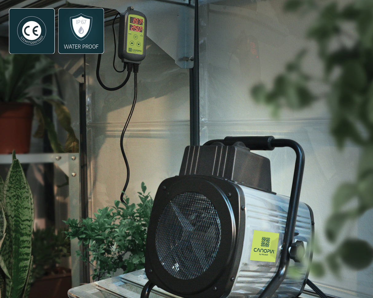 Portable Splash Resistant Greenhouse Fan Heater 2400W UK