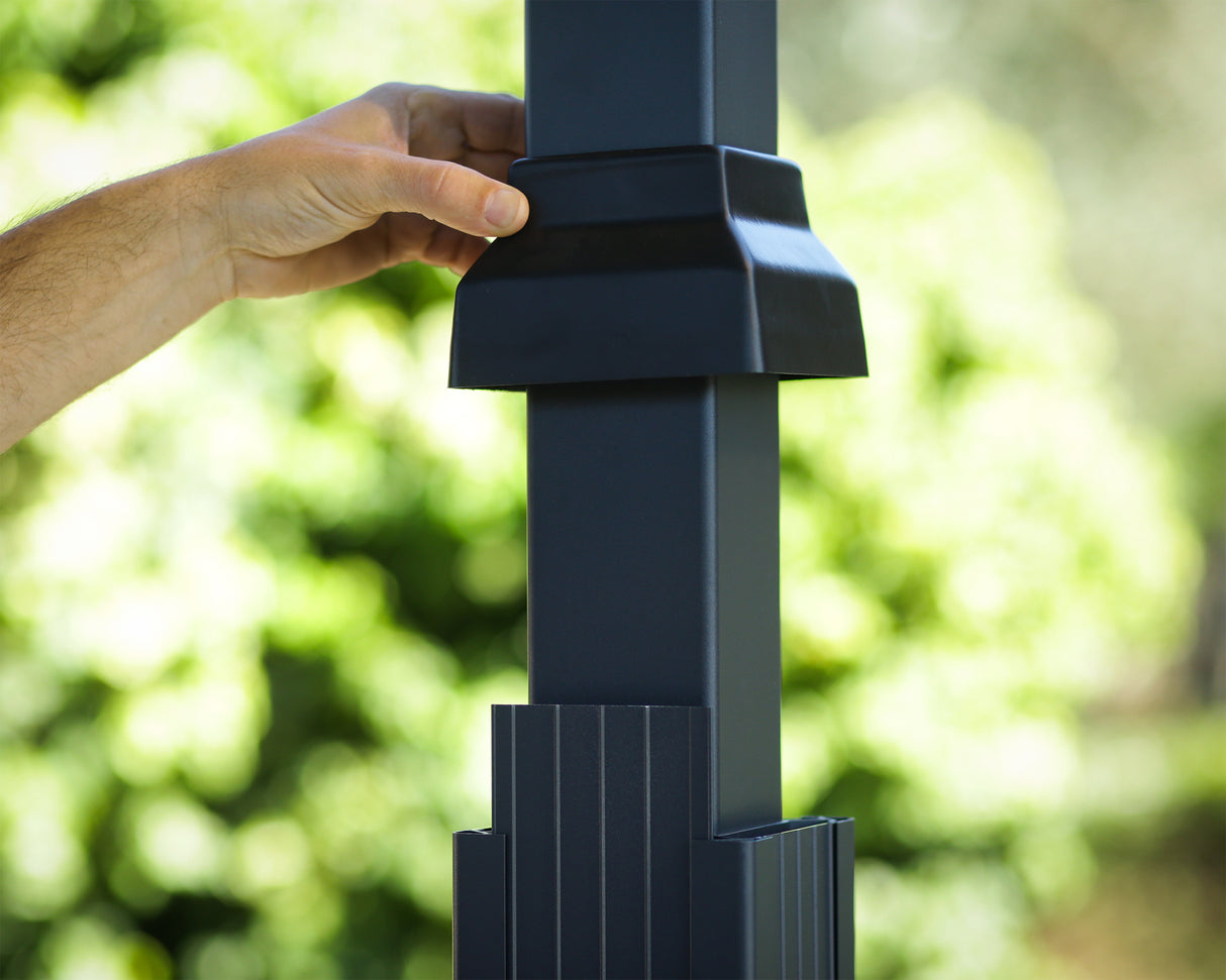 Alpine 12' x 42' Extra High Carport - Grey Aluminium & Twin-wall Polycarbonate Roof Panels