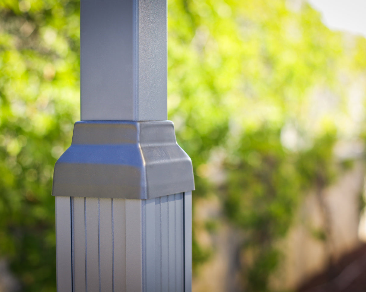 Alpine 12' x 17' Extra High Carport - Grey Aluminium & Twin-wall Polycarbonate Roof Panels