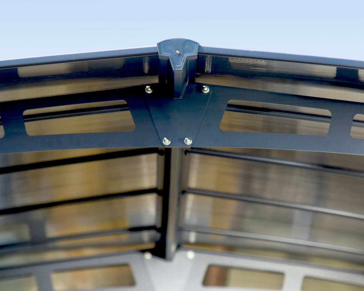 Alpine 12 ft. x 35 ft. Extra High Carport - Grey Aluminium & Twin-wall Polycarbonate Roof Panels