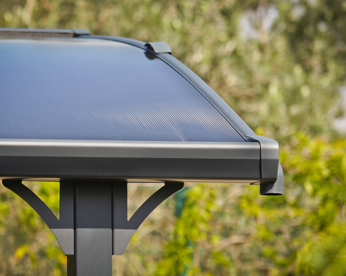 Arcadia 4300 Carport - Grey with Polycarbonate Roof