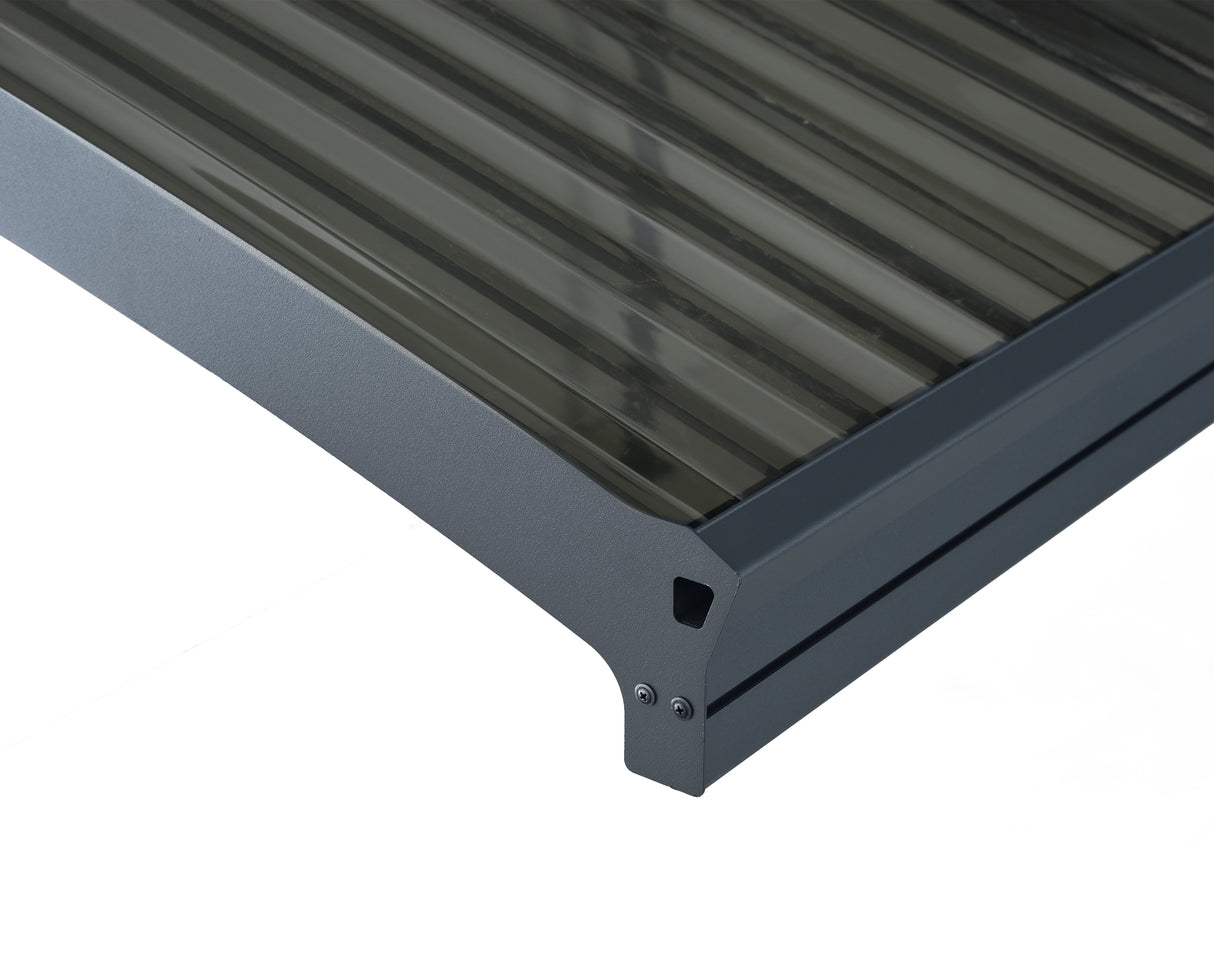 Atlas 10' x 16' Carport - Grey Aluminium & Polycarbonate Roof Panels