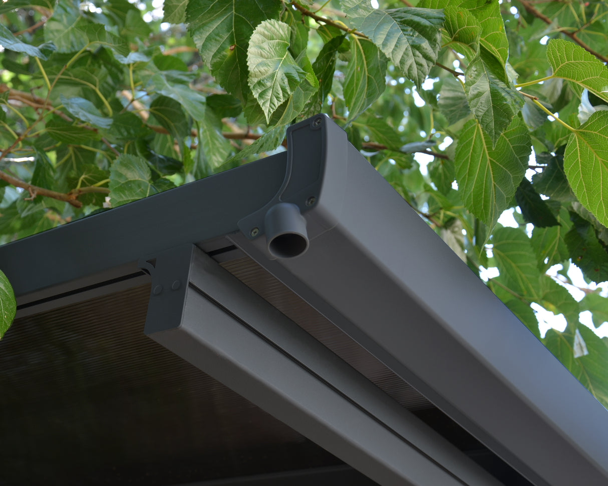 Verona 10' x 17' Carport - Grey Aluminium & Polycarbonate Roof Panels