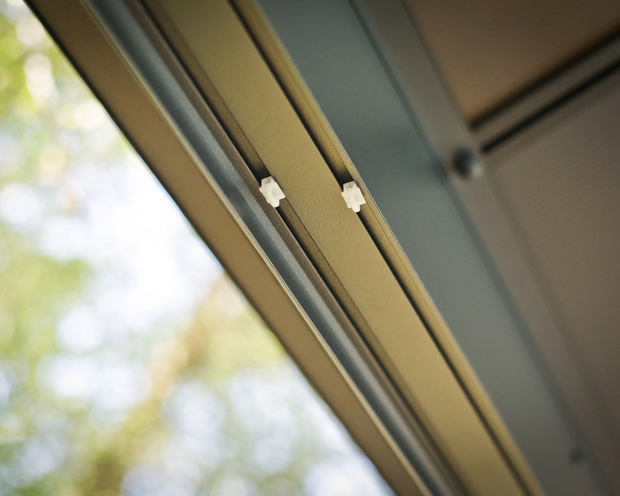 Dallas 4.2m x 4.2m Garden Gazebo in Grey Aluminium with Polycarbonate Roof