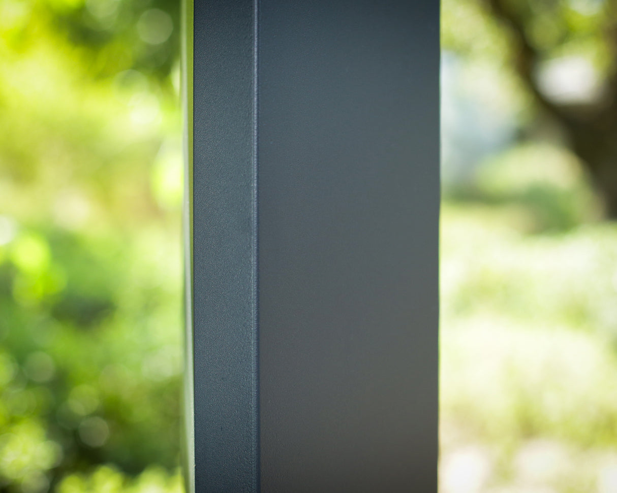 Dallas 4.2m x 4.9m Garden Gazebo in Grey Aluminium with Polycarbonate Roof