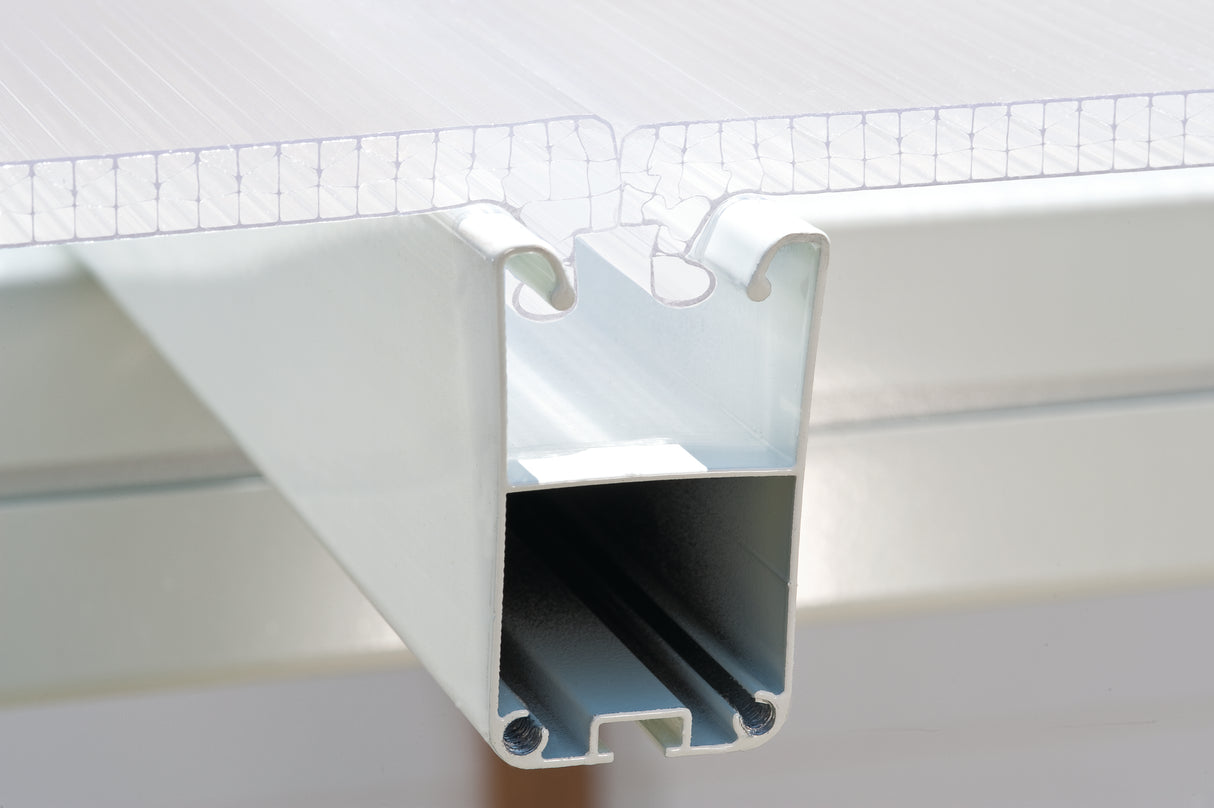 Sanremo 4m x 4m Lean to Conservatory - White Frames & White Polycarbonate