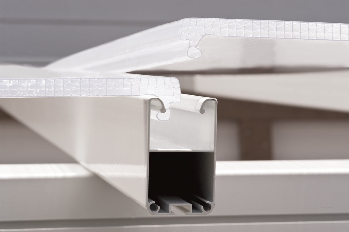 Sanremo 4m x 4m Lean to Conservatory - White Frames & White Polycarbonate