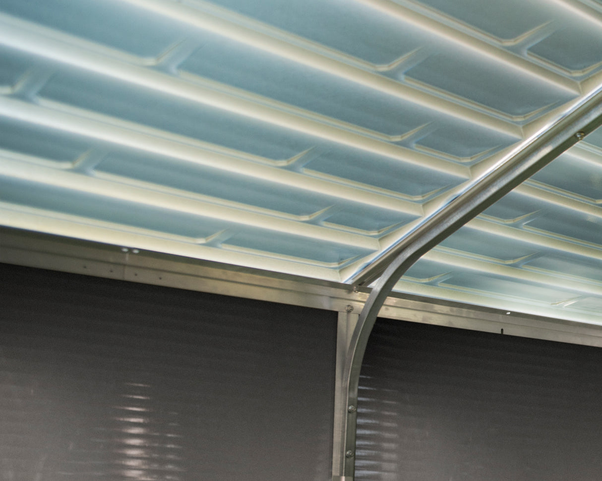 Rubicon 8ft. x 10ft. Garden Shed With Floor - Dark Grey Polycarbonate Panels