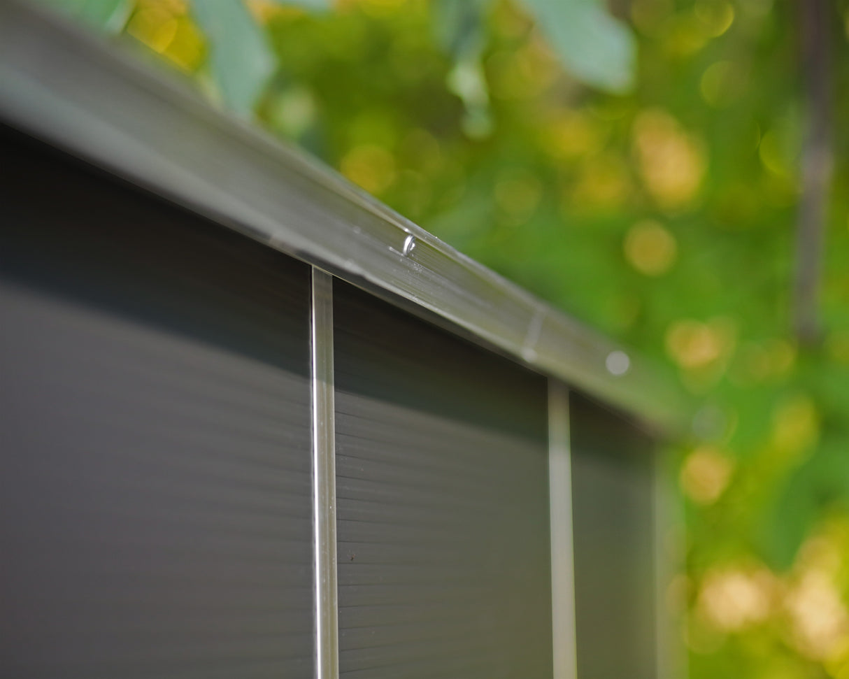 Rubicon 6 x 10 ft Garden Shed With Floor - Dark Grey Polycarbonate Panels