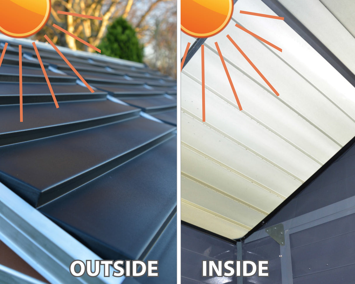 Skylight 4ft. x 6ft. Garden Shed - Amber Polycarbonate Panels