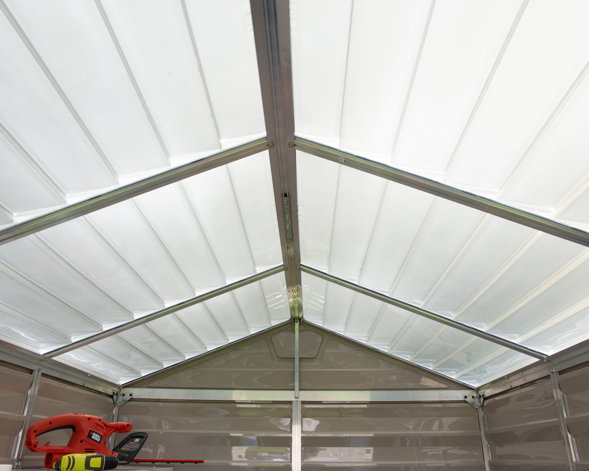Skylight 6ft. x 5ft. Garden Shed - Tan Polycarbonate Panels
